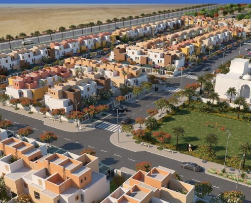 Diyar Al Hasa housing facade by Ajwad Facade