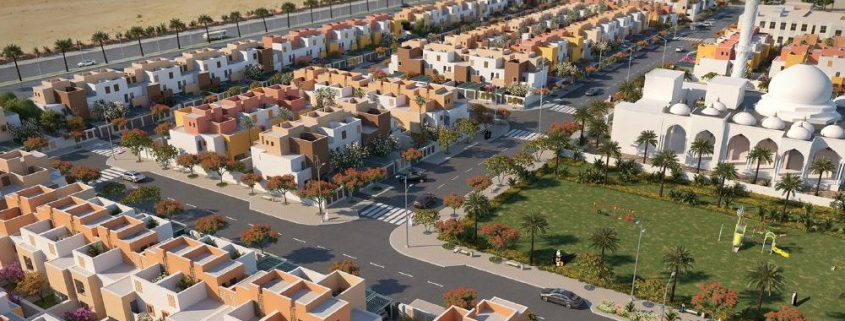 Diyar Al Hasa housing facade by Ajwad Facade