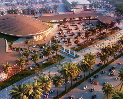Landmark Mall complex with glazed facades