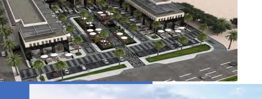 Lumiere Center commercial facade and canopies