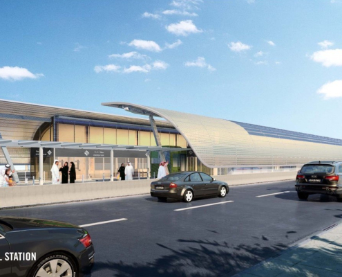 Riyadh Metro station exterior glazing