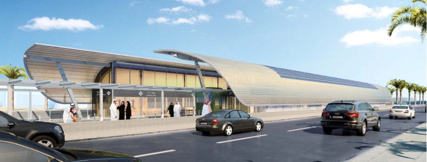 Riyadh Metro station exterior glazing