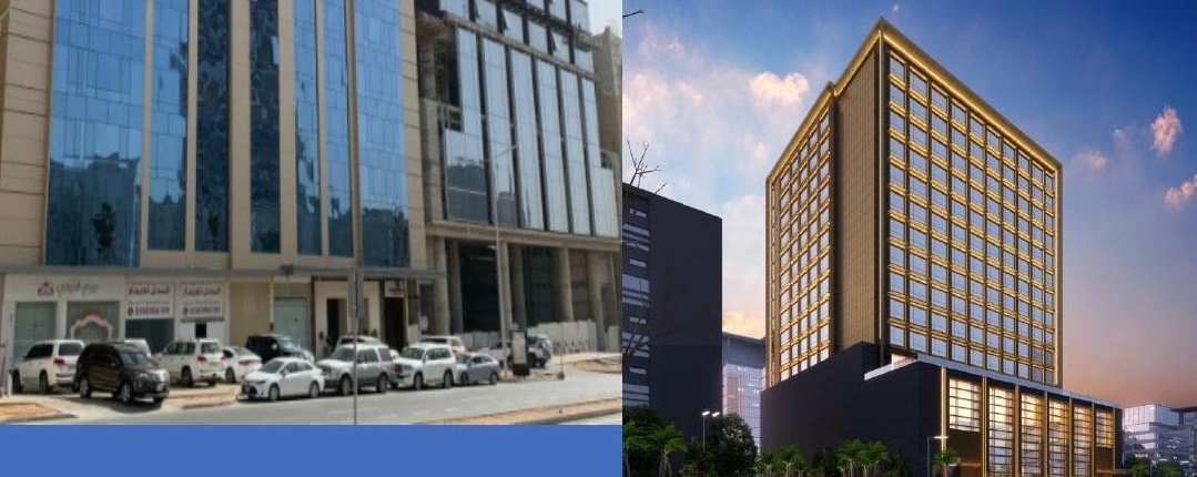 The Royal Narcissus Hotel facade detail — Ajwad project photo from prequalification