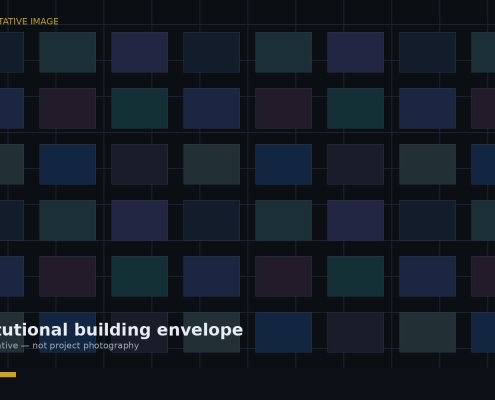 Representative institutional building envelope — not project photography