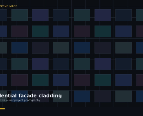 Representative residential facade cladding — not project photography