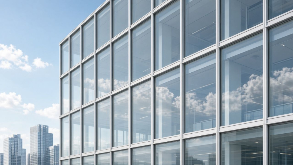 Unitized curtain wall — daylight Unitized curtain wall facade